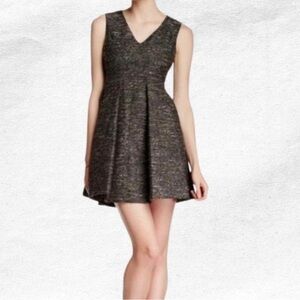 McGinn Lisa Metallic Tweed Mini Dress Size 6